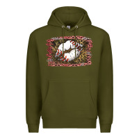Army Green Baseball Lips Premium Hoodie - Jasminsmagicworld