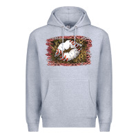 Heather Grey Baseball Lips Premium Hoodie - Jasminsmagicworld