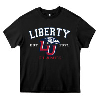 Black liberty university flames football lynchburg virginia sparky the eagle Heavy Core Tee - PixelFlow