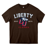 Chocolate Brown liberty university flames football lynchburg virginia sparky the eagle Heavy Core Tee - PixelFlow