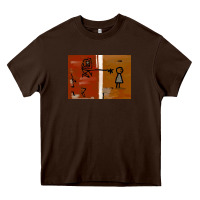 Chocolate Brown It’s Always Sunny Painting Heavy Core Tee - PixelFlow