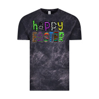 Cloud Black Happy Easter Vintage Tee - CowhideDigitalArt