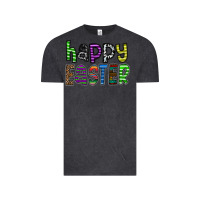 Vintage Black Happy Easter Vintage Tee - CowhideDigitalArt