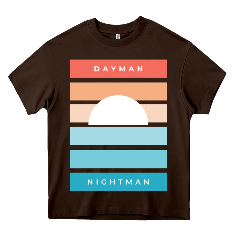 Dayman Nightman - It's Always Sunny Heavy Core Tee by PixelFlow | Teevron