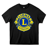 Black lions clubs international classic Heavy Core Tee - PixelFlow