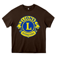 Chocolate Brown lions clubs international classic Heavy Core Tee - PixelFlow
