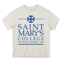 Cream saint mary's college belles Heavy Core Tee - PixelFlow