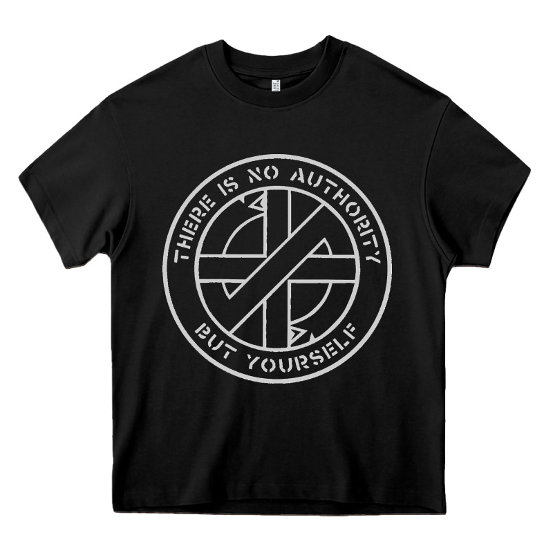 Crass   There Is No  Authority But Yourself Classic Heavy Core Tee by PixelFlow | Teevron