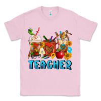 Bubblegum Pink Teacher Coffee Cups Classic Tee - FaDigitalArtStudio