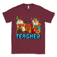 Burgundy Teacher Coffee Cups Classic Tee - FaDigitalArtStudio