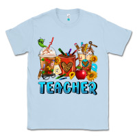 Dusty Blue Teacher Coffee Cups Classic Tee - FaDigitalArtStudio