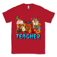 Red Teacher Coffee Cups Classic Tee - FaDigitalArtStudio