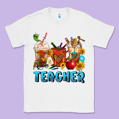 Teacher Coffee Cups Classic Tee Designed By Fadigitalartstudio