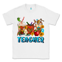 White Teacher Coffee Cups Classic Tee - FaDigitalArtStudio