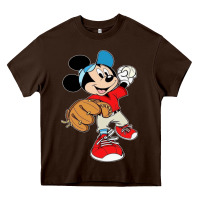 Chocolate Brown micky-playing-baseball-cartoon-illustration-- Heavy Core Tee - PixelFlow