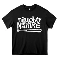 Black naughty by nature Heavy Core Tee - PixelFlow
