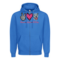 True Royal Peace Love Pitties Zipper Hoodie - Jasminsmagicworld