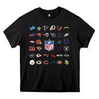 Black american football team collage    wall art Heavy Core Tee - PixelFlow