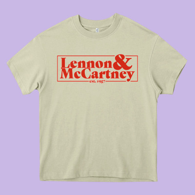 Lennon & Mccartney Classic Heavy Core Tee Designed By Pixelflow