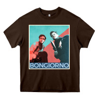 Chocolate Brown Inglorious Basterds - Bongiorno poster GIFT Heavy Core Tee - PixelFlow