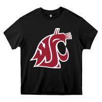 Black washington state cougars Heavy Core Tee - PixelFlow