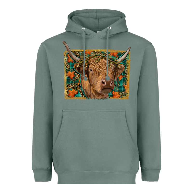 Highland Cow Fall Heavyweight Hoodie by RanaPortraitStore | Teevron