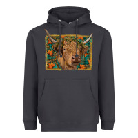 Smoke highland cow fall Heavyweight Hoodie - RanaPortraitStore