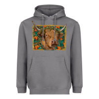 Storm highland cow fall Heavyweight Hoodie - RanaPortraitStore