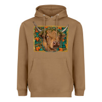 Toasted Coconut highland cow fall Heavyweight Hoodie - RanaPortraitStore