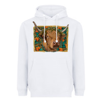 White highland cow fall Heavyweight Hoodie - RanaPortraitStore