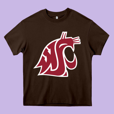 Washington State Cougars Heavy Core Tee Designed By Pixelflow