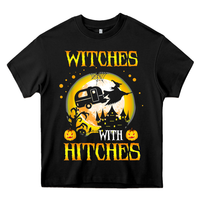 Witches With Hitches Funny Halloween Costume Gift Heavy Core Tee by PixelFlow | Teevron
