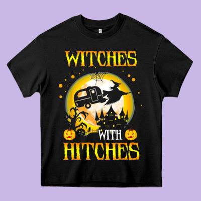 Witches With Hitches Funny Halloween Costume Gift Heavy Core Tee Designed By Pixelflow