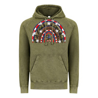Vintage Olive usa camouflage rainbow Vintage Hoodie - Artiststas