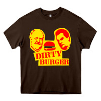 Chocolate Brown dirty burger Heavy Core Tee - PixelFlow