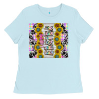 Baby Blue happy easter Ladies Tee - CowhideDigitalArt