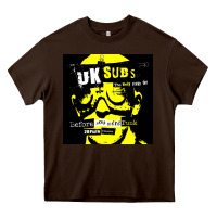 Chocolate Brown U.K. SUBS special music punk Heavy Core Tee - PixelFlow