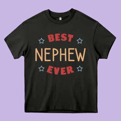 Best Nephew Ever Heavy Core Tee Designed By Pixelflow