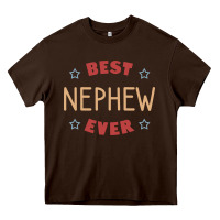 Chocolate Brown Best nephew ever Heavy Core Tee - PixelFlow