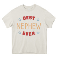 Cream Best nephew ever Heavy Core Tee - PixelFlow