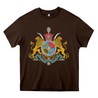Chocolate Brown Iran Coat of arms Flag souvenir Iranian Persian Heavy Core Tee - PixelFlow