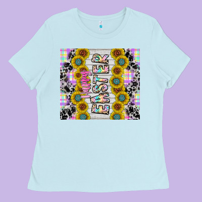 Happy Easter Ladies Tee Designed By Cowhidedigitalart