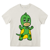 Cream gekko cat boy Heavy Core Tee - PixelFlow