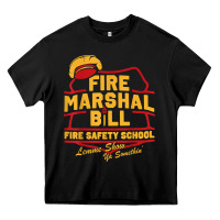Black fire marshal bill fire safety school funny firefighter t shirt Heavy Core Tee - PixelFlow