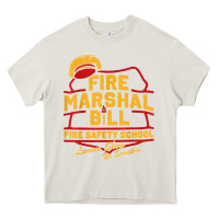 Cream fire marshal bill fire safety school funny firefighter t shirt Heavy Core Tee - PixelFlow