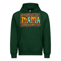 Forest Green Leopard Sunflower Mama Urban Hoodie - RanaPortraitStore