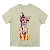 Mossy Colorful Cat Heavy Core Tee - PixelFlow