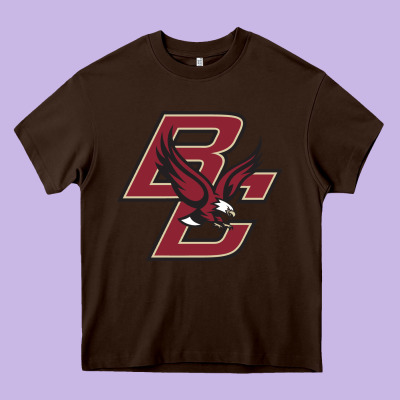 Boston College Eagl3s Heavy Core Tee Designed By Snappyart