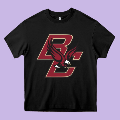 Boston College Eagl3s Heavy Core Tee Designed By Snappyart