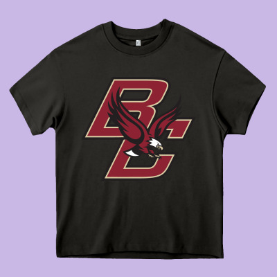 Boston College Eagl3s Heavy Core Tee Designed By Snappyart
